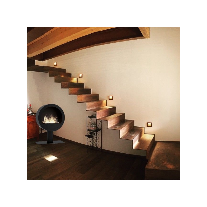 InFire - Lareira BIO d. 70 cm 3kW preto