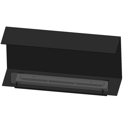 InFire - Lareira BIO embutida 100x45 cm 3kW preta