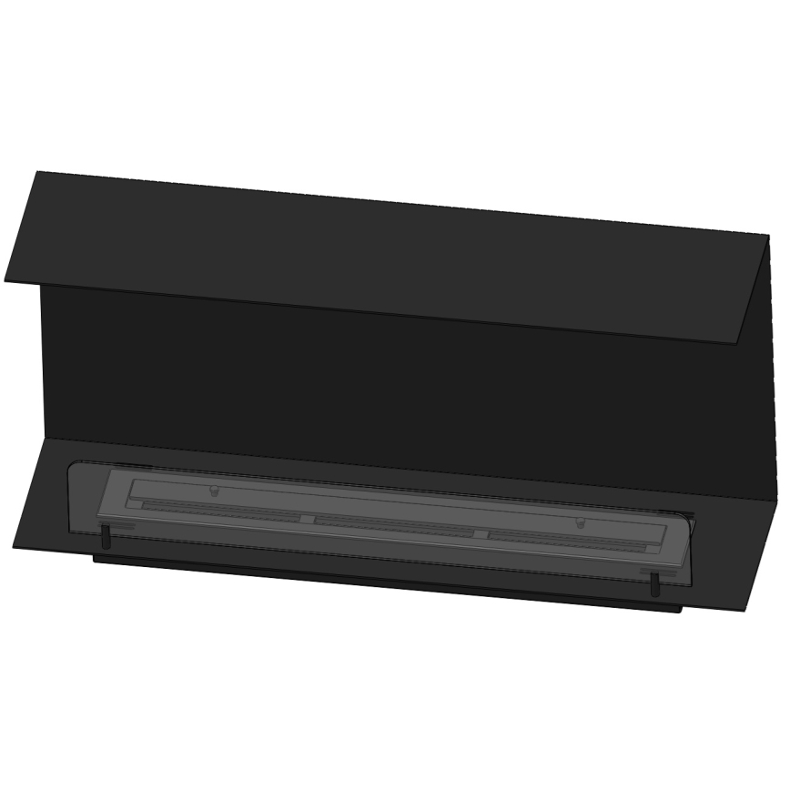 InFire - Lareira BIO embutida 100x45 cm 3kW preta
