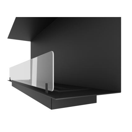 InFire - Lareira BIO embutida 120x45 cm 3kW preta