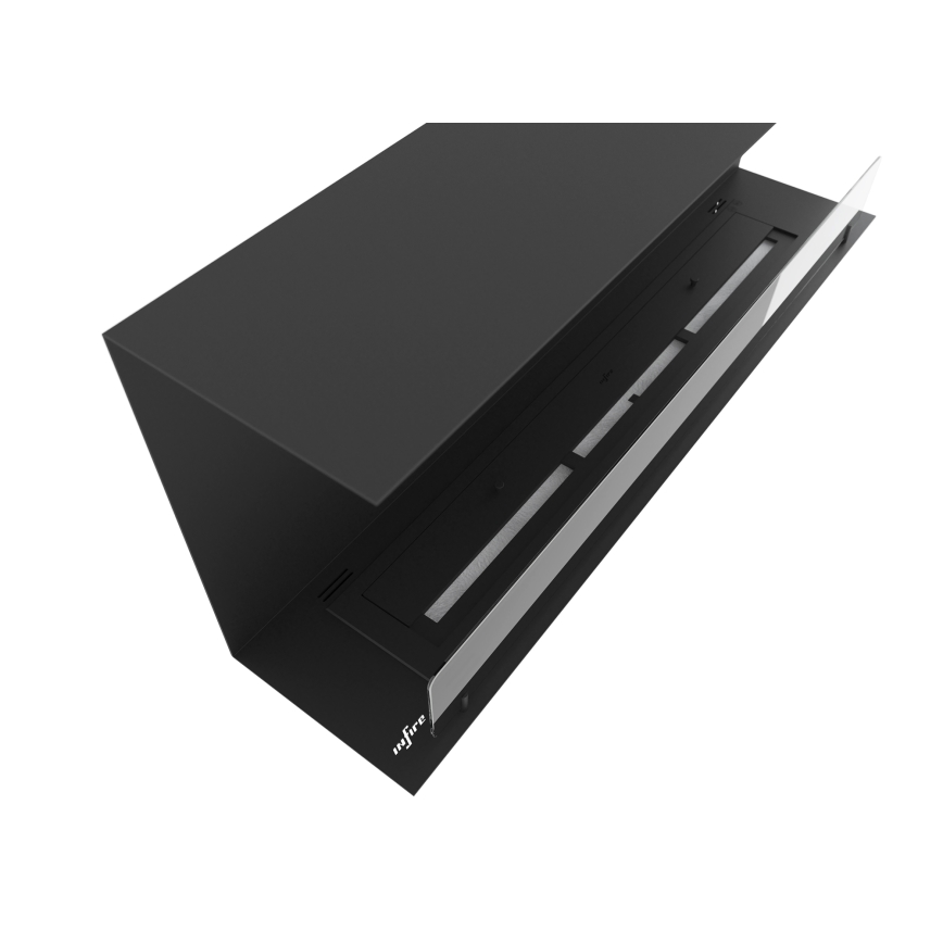InFire - Lareira BIO embutida 120x45 cm 3kW preta