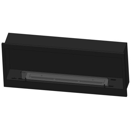 InFire - Lareira BIO embutida 120x50 cm 3kW preta