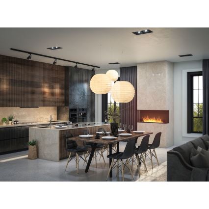 InFire - Lareira BIO embutida 120x50 cm 3kW preta