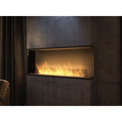 InFire - Lareira BIO embutida 120x50 cm 3kW preta