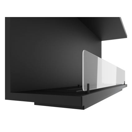 InFire - Lareira BIO embutida 120x50 cm 3kW preta