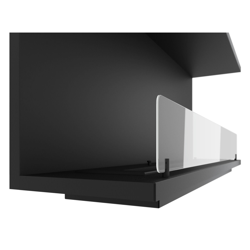 InFire - Lareira BIO embutida 120x50 cm 3kW preta