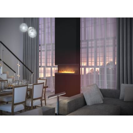 InFire - Lareira BIO embutida 120x50 cm 5kW preta