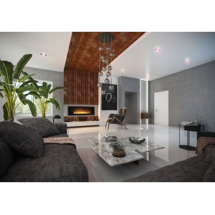 InFire - Lareira BIO embutida 150x50 cm 4,2kW preta
