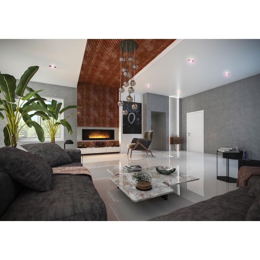 InFire - Lareira BIO embutida 150x50 cm 4,2kW preta