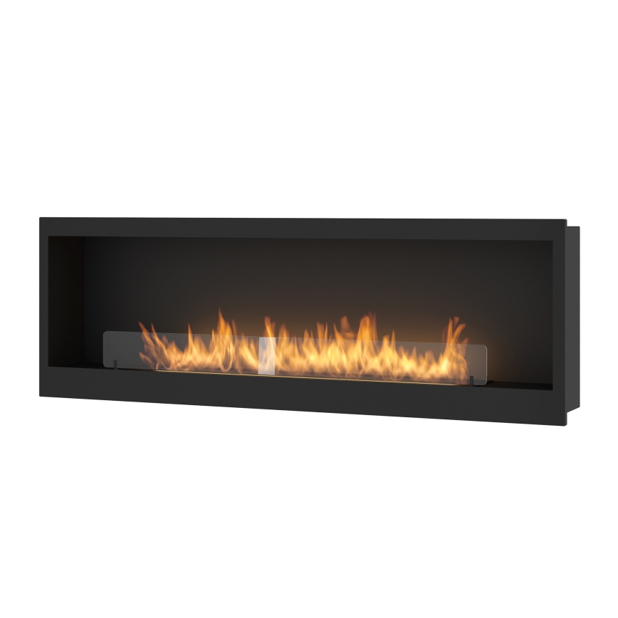 InFire - Lareira BIO embutida 150x50 cm 4,2kW preta