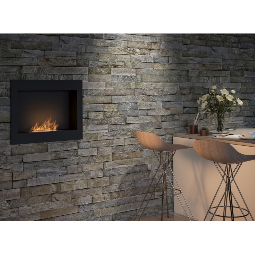 InFire - Lareira BIO Incorporada 49x60 cm 3kW preto
