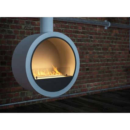 InFire - Lareira BIO suspensa d. 70 cm 3kW branco