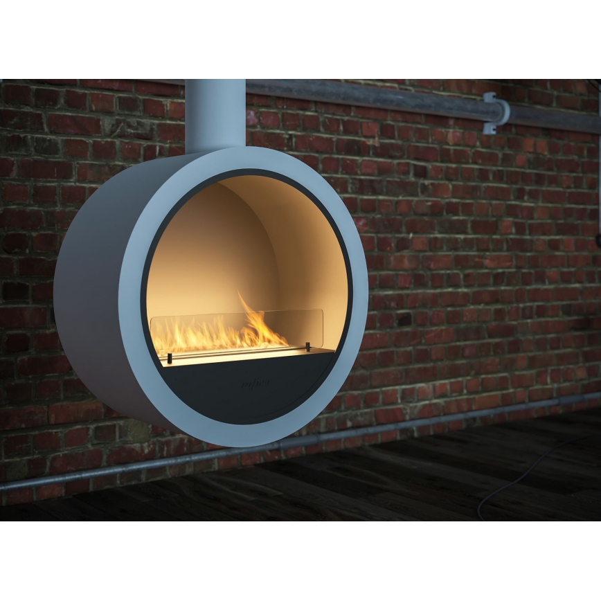 InFire - Lareira BIO suspensa d. 70 cm 3kW branco