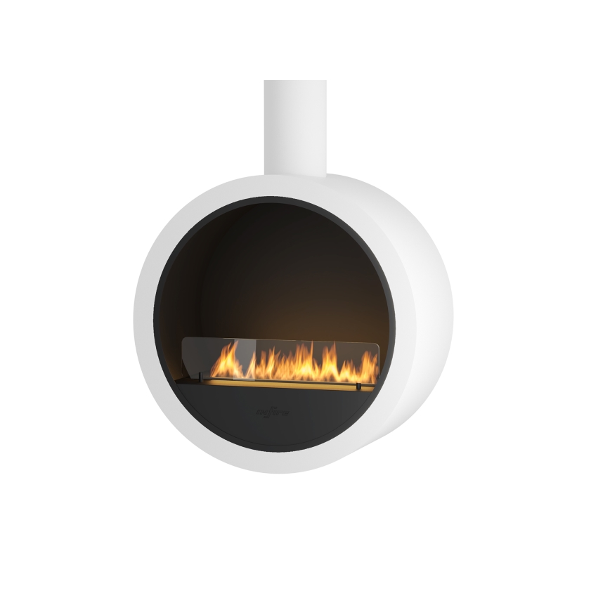 InFire - Lareira BIO suspensa d. 70 cm 3kW branco