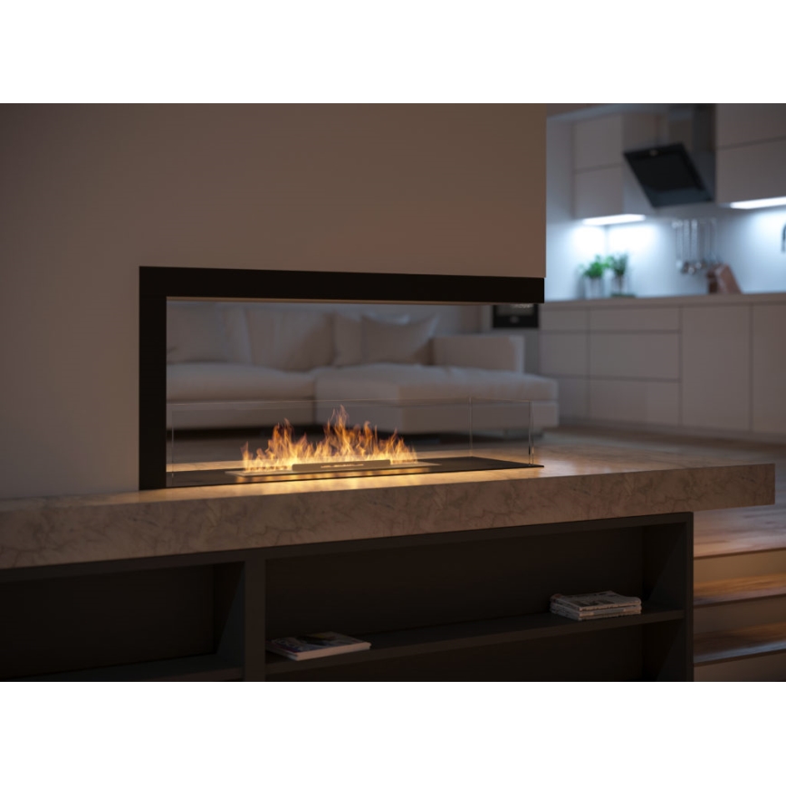 InFire - Lareira de canto BIO 100x50 cm 3kW bifacial