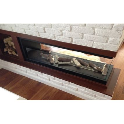 InFire - Lareira de canto BIO 100x50 cm 3kW bifacial