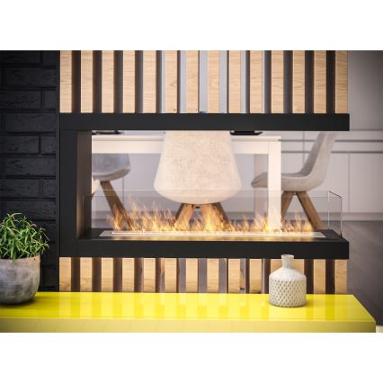 InFire - Lareira de canto BIO 100x50 cm 3kW bifacial