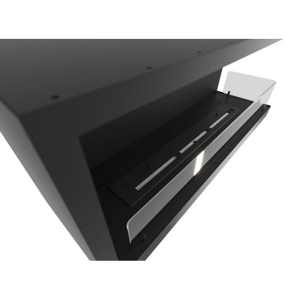 InFire - Lareira de canto BIO 110x45 cm 3kW preto
