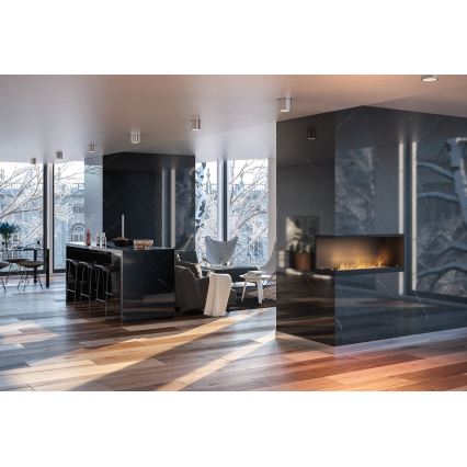 InFire - Lareira de canto BIO 110x45 cm 3kW preto