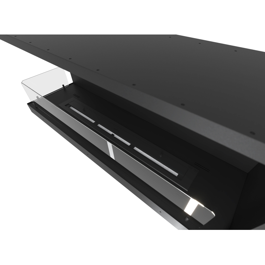 InFire - Lareira de canto BIO 110x45 cm 3kW preto