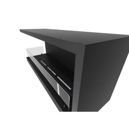 InFire - Lareira de canto BIO 110x45 cm 3kW preto