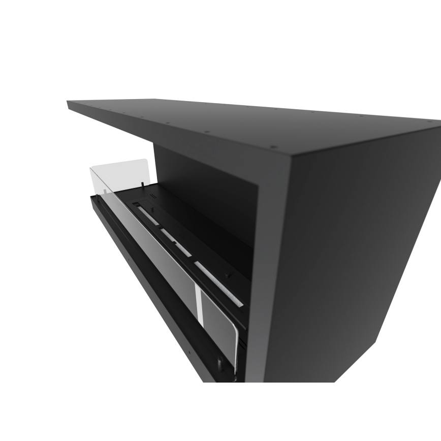 InFire - Lareira de canto BIO 110x45 cm 3kW preto