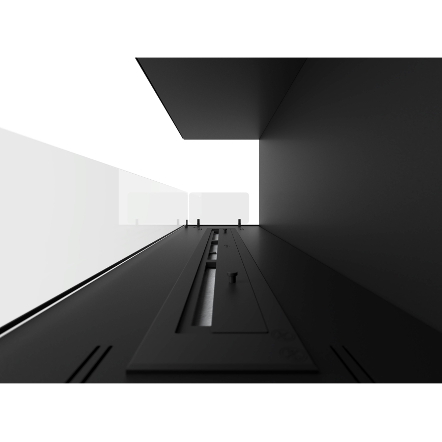 InFire - Lareira de canto BIO 110x45 cm 3kW preto