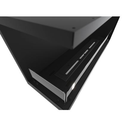 InFire - Lareira de canto BIO 110x45 cm 3kW preto