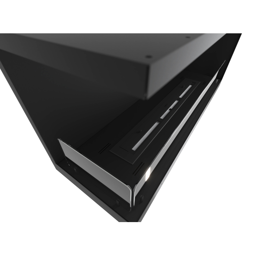 InFire - Lareira de canto BIO 110x45 cm 3kW preto