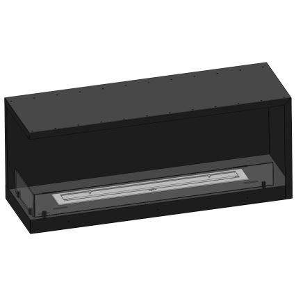 InFire - Lareira de canto BIO 110x45 cm 3kW preto