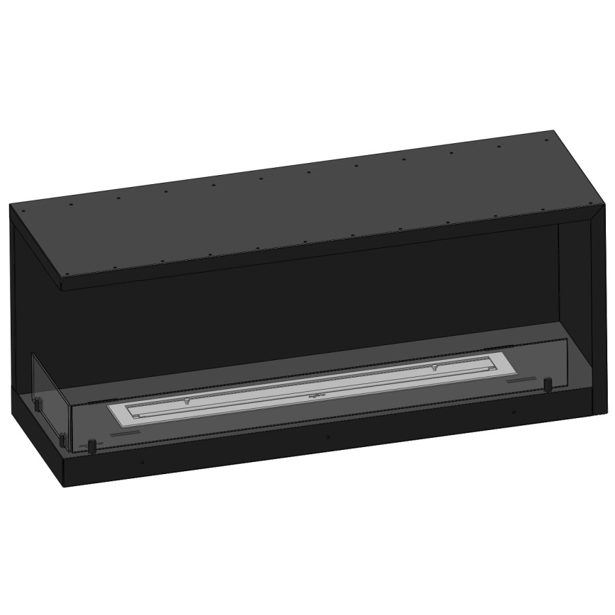 InFire - Lareira de canto BIO 110x45 cm 3kW preto