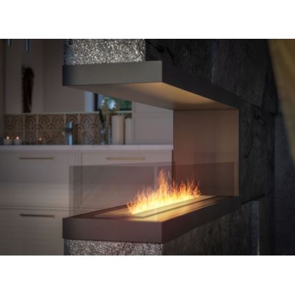 InFire - Lareira de canto BIO 120x50 cm 3kW bifacial