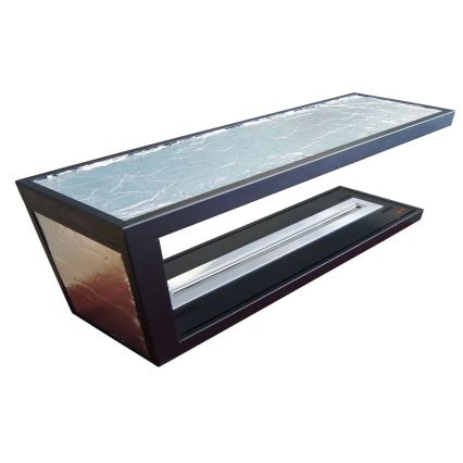 InFire - Lareira de canto BIO 120x50 cm 3kW bifacial