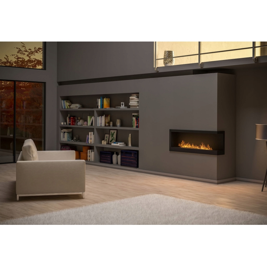 InFire - Lareira de canto BIO 45x120 cm 3kW preto
