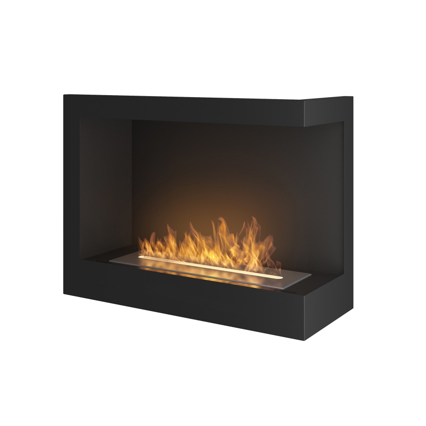 InFire - Lareira de canto BIO 45x60 cm 3kW preto