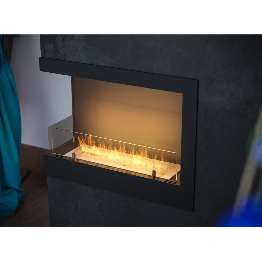 InFire - Lareira de canto BIO 45x60 cm 3kW preto