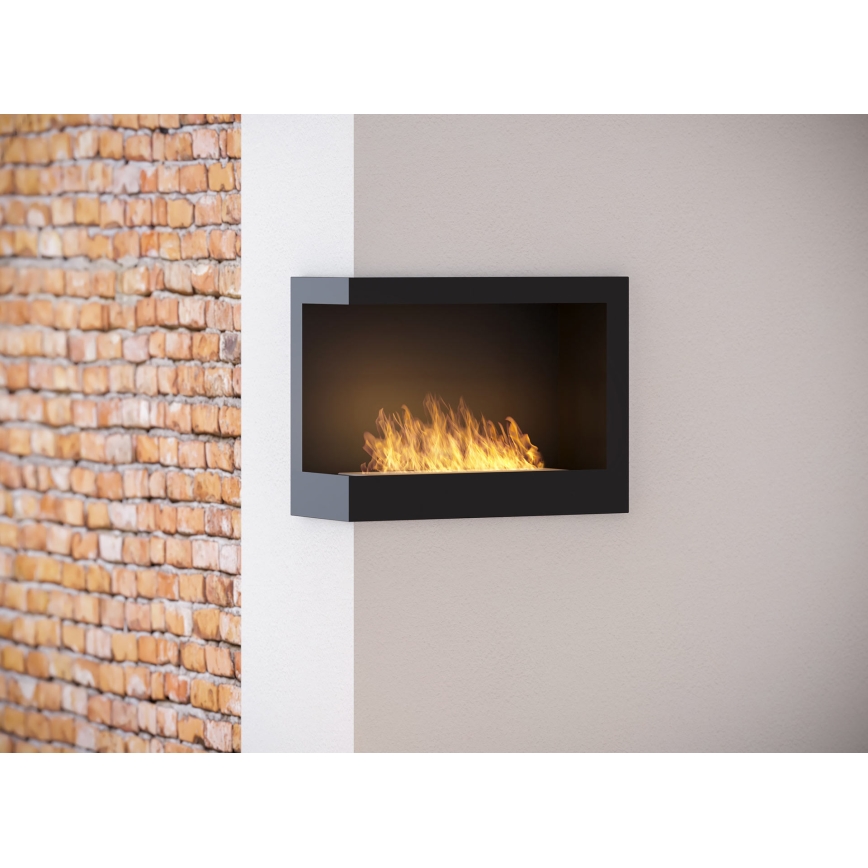 InFire - Lareira de canto BIO 45x60 cm 3kW preto