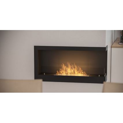 InFire - Lareira de canto BIO 45x90 cm 3kW preto