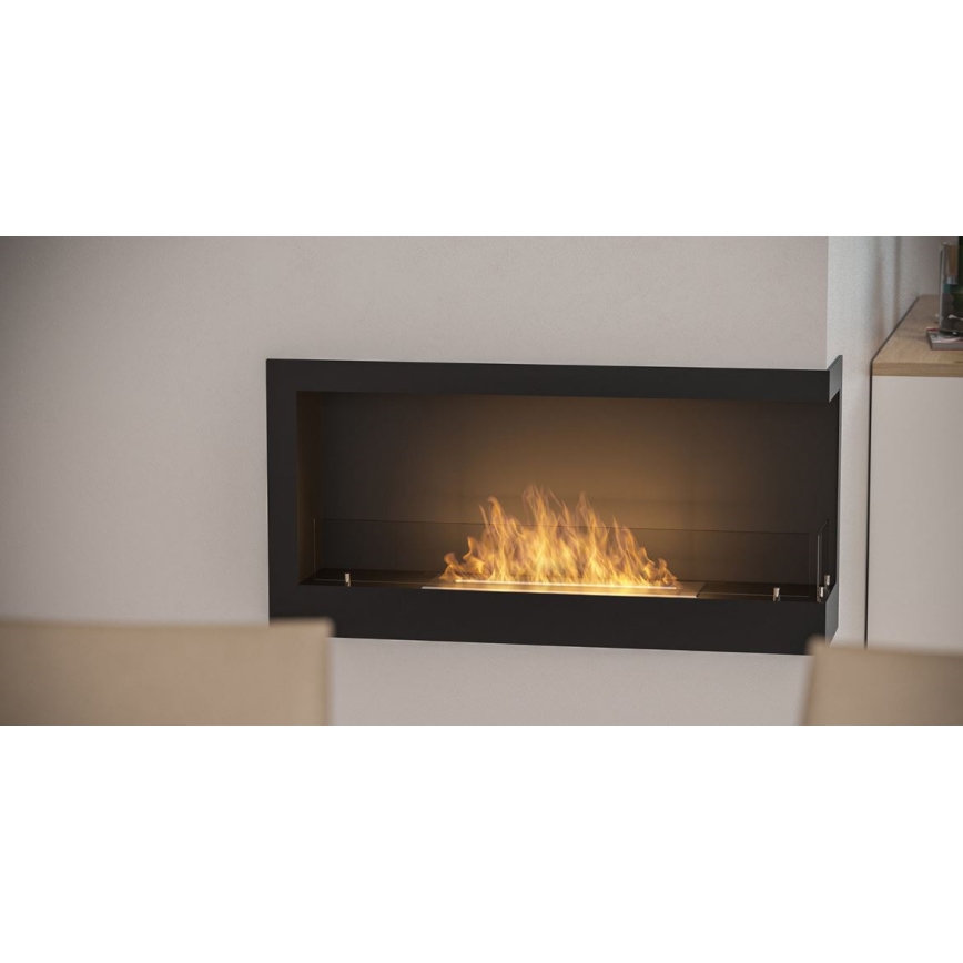 InFire - Lareira de canto BIO 45x90 cm 3kW preto