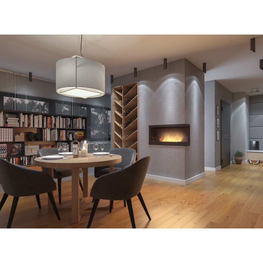 InFire - Lareira de canto BIO 45x90 cm 3kW preto