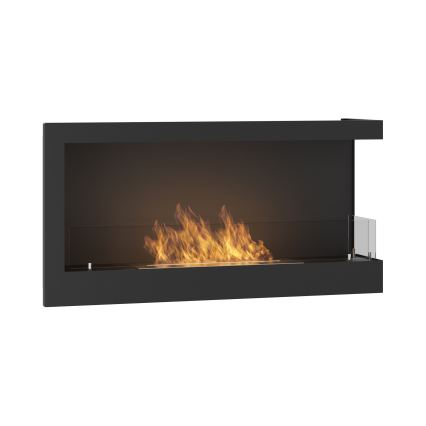 InFire - Lareira de canto BIO 45x90 cm 3kW preto