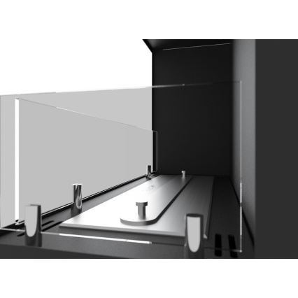InFire - Lareira de canto BIO 45x90 cm 3kW preto