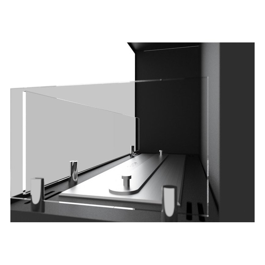 InFire - Lareira de canto BIO 45x90 cm 3kW preto