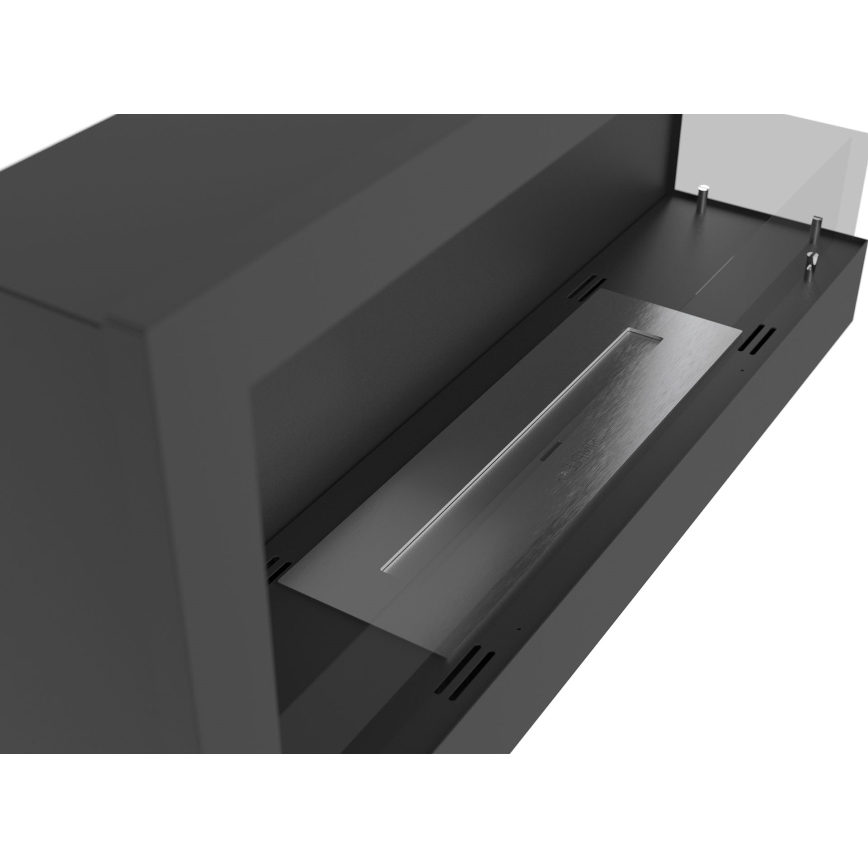 InFire - Lareira de canto BIO 45x90 cm 3kW preto