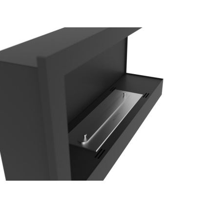 InFire - Lareira de canto BIO 45x90 cm 3kW preto