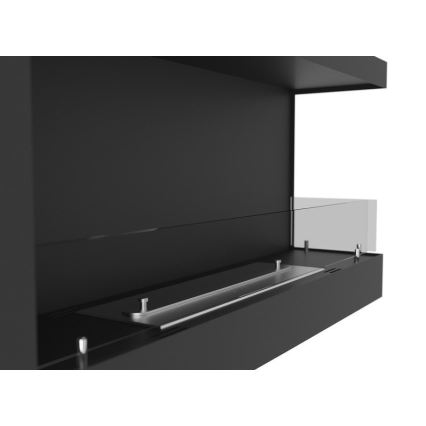 InFire - Lareira de canto BIO 45x90 cm 3kW preto