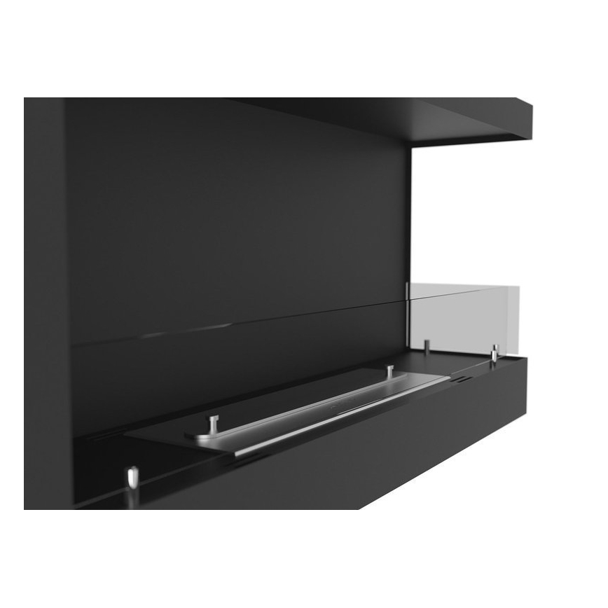 InFire - Lareira de canto BIO 45x90 cm 3kW preto