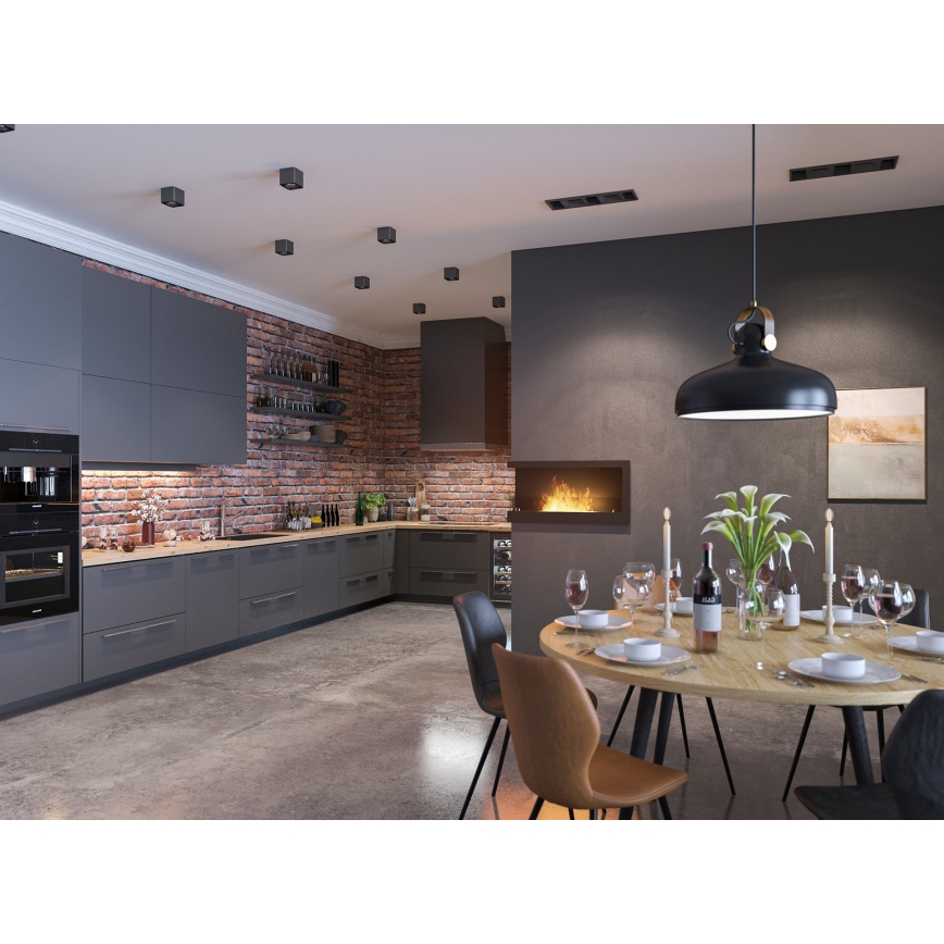 InFire - Lareira de canto BIO 45x90 cm 3kW preto