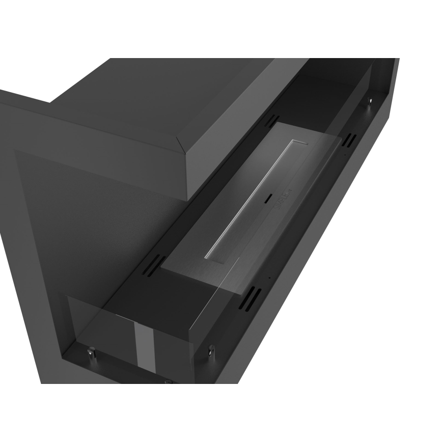 InFire - Lareira de canto BIO 45x90 cm 3kW preto