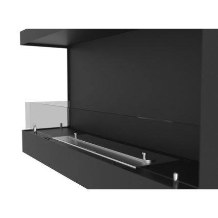 InFire - Lareira de canto BIO 45x90 cm 3kW preto
